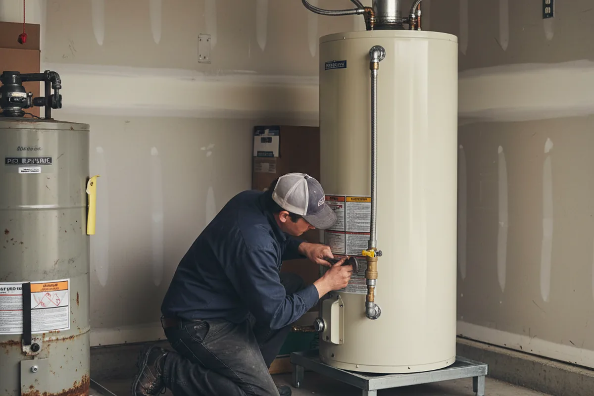 Water heater and shutoff valve replacement in Sellersville